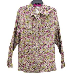 Wrangler Rock 47 Long Live Cowgirl Herringbone Long Sleeve Tunic COASTAL COWGIRL